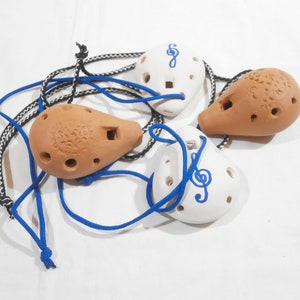 Handgemaakte folk ocarina - ocarina van klei in G - ocarina met 8 gaten