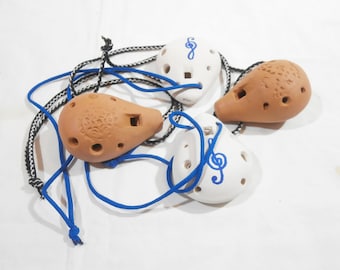 Handmade Clay Ocarina in G: Hungarian Folk Instrument