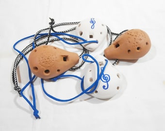 Handmade Folk Ocarina - Clay ocarina in G - 8 holes ocarina