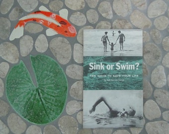 Vintage Lifesaving Guide "Sink or Swim" Ten Ways to Save Your Life General Motors Drowning Prevention Water Safety Pamphlet
