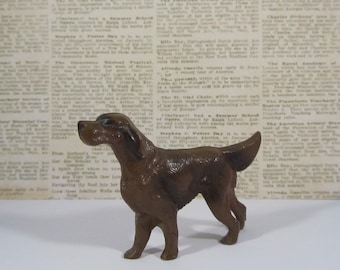 Vintage Irish Setter Dog Figure Realistic Miniature Dollhouse Animal