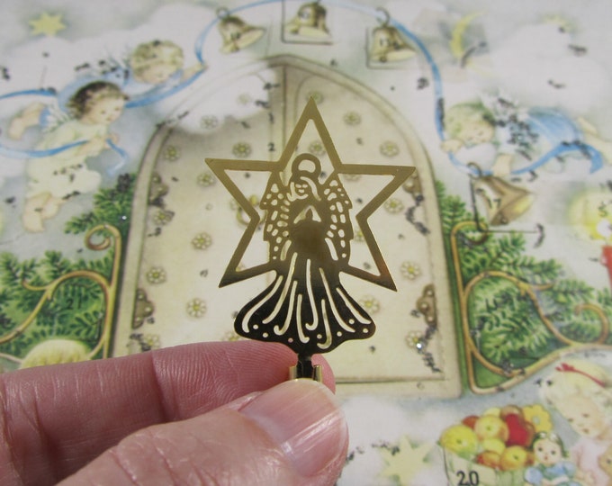 Miniature Tree Topper Angel Star Vintage Christmas Craft Supplies Etsy