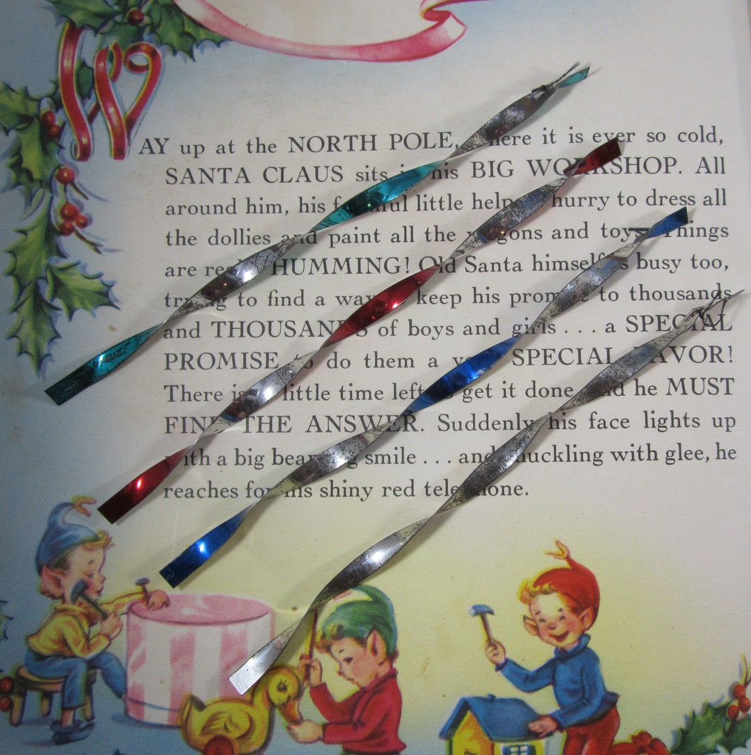 Tin Icicles Christmas Tree Ornaments Vintage Multi Colored Etsy