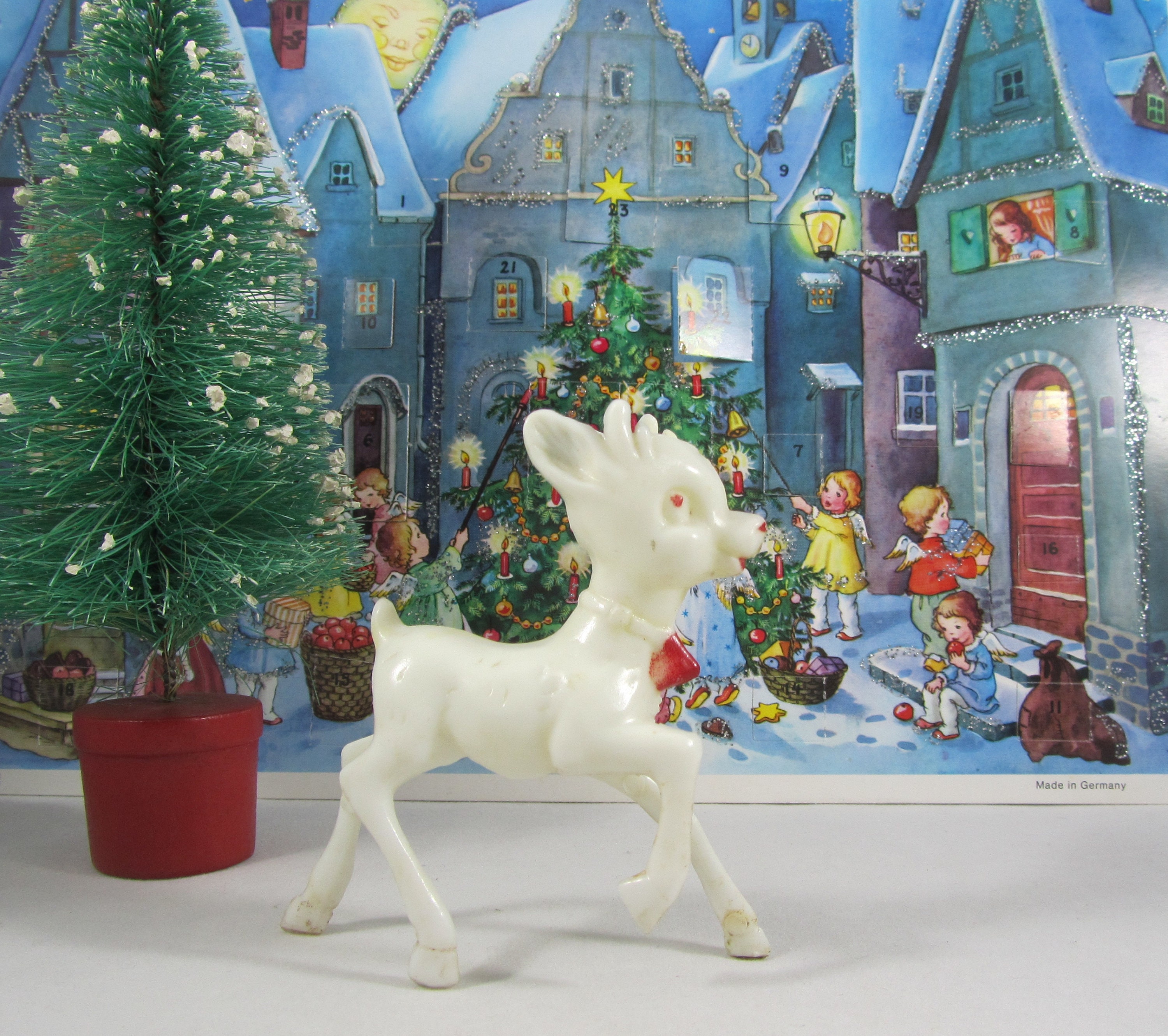 Reindeer with Bell handmade Christmas Christmas Decoration winterdeko Advent 