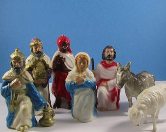 Vintage Nativity Figures "Pick 1 or More" Plastic MCM Replacement Pieces