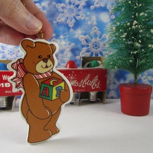 Teddy Bear Ornament ABC Blocks Baby Christmas Tree Decoration