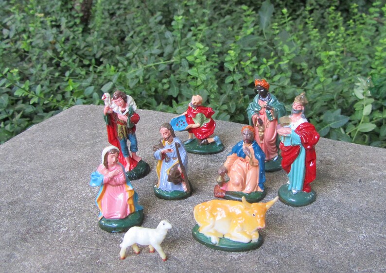 Vintage Nativity Animals Cow & Sheep Replacement Figures Etsy