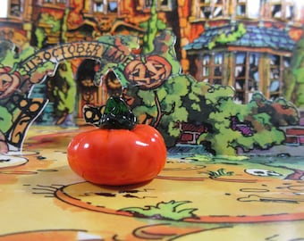 Glass Pumpkins "Pick 1 or 2" Miniature Halloween Decorations