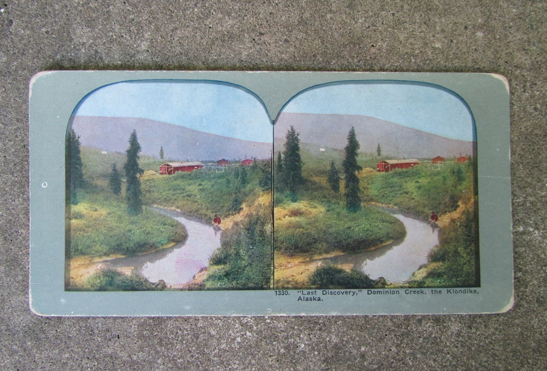 Vintage Alaska Photo Klondike Stereoview Card "last Discovery" Dominion ...