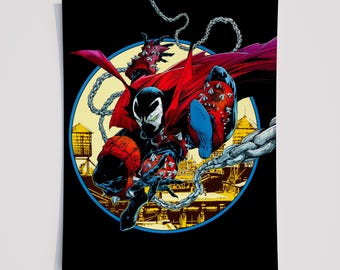 Spawn Comic Art Print: Retro jaren 90 superheld decor