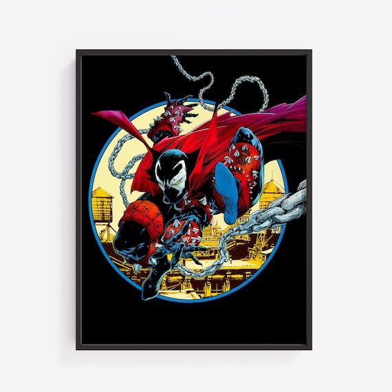 Spawn Comic Art Print: Retro 90s Superhero Decor - Etsy