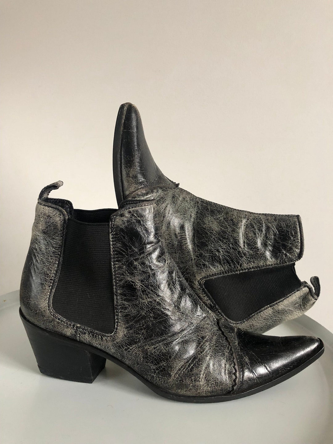 Giuseppe Zanotti Cowboy Boots Vintage Designer Vicini Y2k EU37 UK4 US6 ...