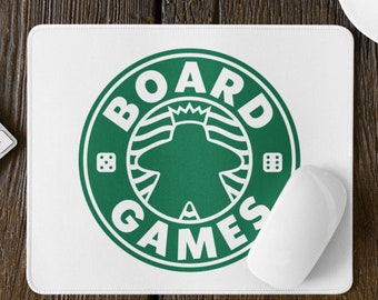 Board Game Grande Neoprene Mousepads | meeple board game coffee neoprene office mousepad boardgamers desk game geeks meeples and coffee