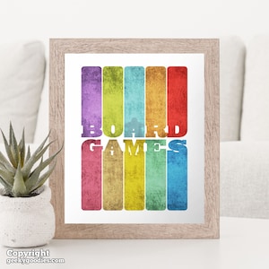 Board Games - The Long Game Game Room Posters | board game art decor posters for game room printed wall gamer long board games gift ideas
