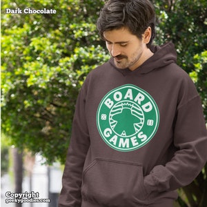 Board Game Grande Unisex Hoodie Sweatshirt | Hoodies for Board Game Geeks & Coffee Enthusiasts | boardgames coffees meeple sweater hoodie