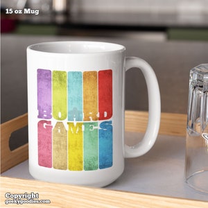 Board Games - The Long Game Coffee Mug | 11oz and 15oz coffee mugs for board gamers and tabletop gaming geeks | geeky gift for board gamers