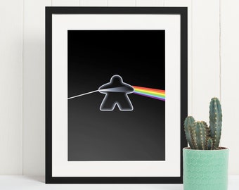 The Dark Side of the Meeple Poster | Board Game Art Print