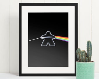 The Dark Side of the Meeple Poster | Tabletop and Strategy Gaming Art & Decor for your Game Room | board gamer posters print art decor