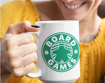 Tazza da caffè con design Grande Meeple, regalo per giocatori