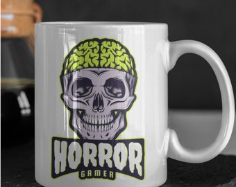Horror Gamer Coffee Mugs | 11oz and 15oz mugs for coffee tea for fans of horror genre board games, video games, RPGs, VR games