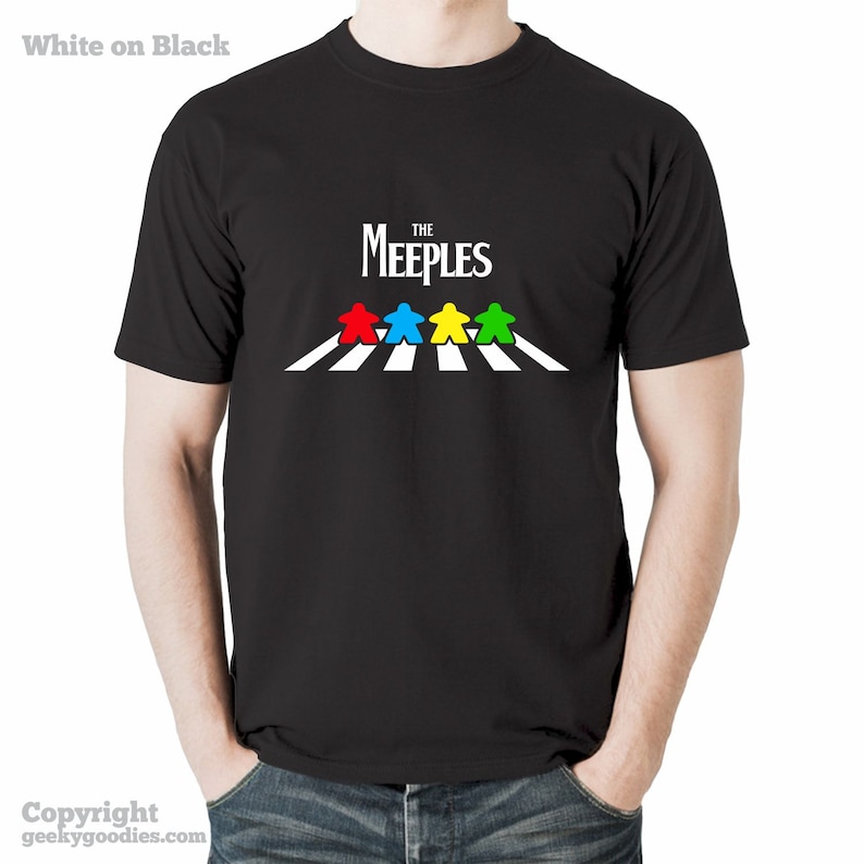 The Meeples of Abbey Road Men's/unisex Black T-shirts | T-shirt for ...