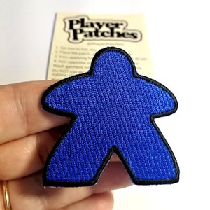 Meeple Patches Iron-on Meeple Patch for board game fans and geeks Iron on Meeple Badges meeples Player Patches Geeky Goodies image 8