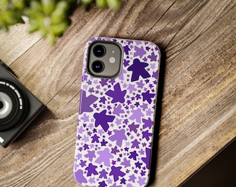 Meeple Pattern iPhone Tough Phone Case | phone cases iPhone 11 to iPhone 14 board gamer gift ideas board game meeple iPhone phone case