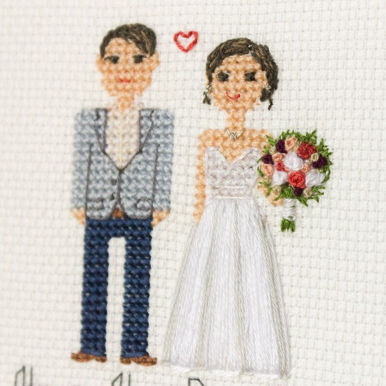 Custom WEDDING Cross Stitch Digital Pattern Custom Wedding Etsy