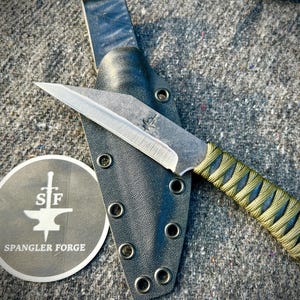 Forged Medium Seax- Green Paracord