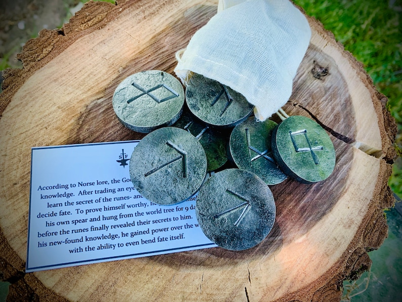 Raven Runes Coin Forged Rune Coins - Etsy