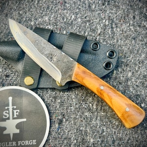Forged Belt Knife- Olivewood