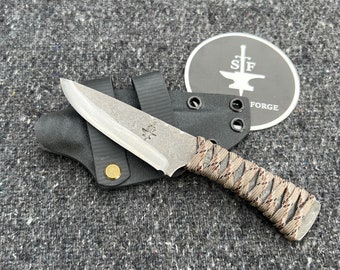Forged Belt Knife- Desert Camo Paracord