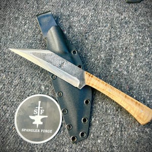 Forged Heavy Seax- Curly Maple