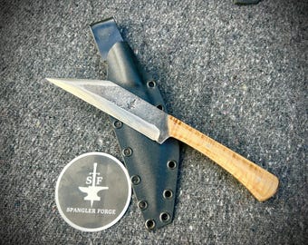 Forged Heavy Seax- Curly Maple