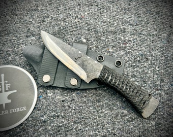 Forged Belt Knife- Twine Wrap
