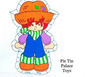 1980 Vintage /"Huckleberry Pie/" Fabric Cut /& Stuff Pillow Panel