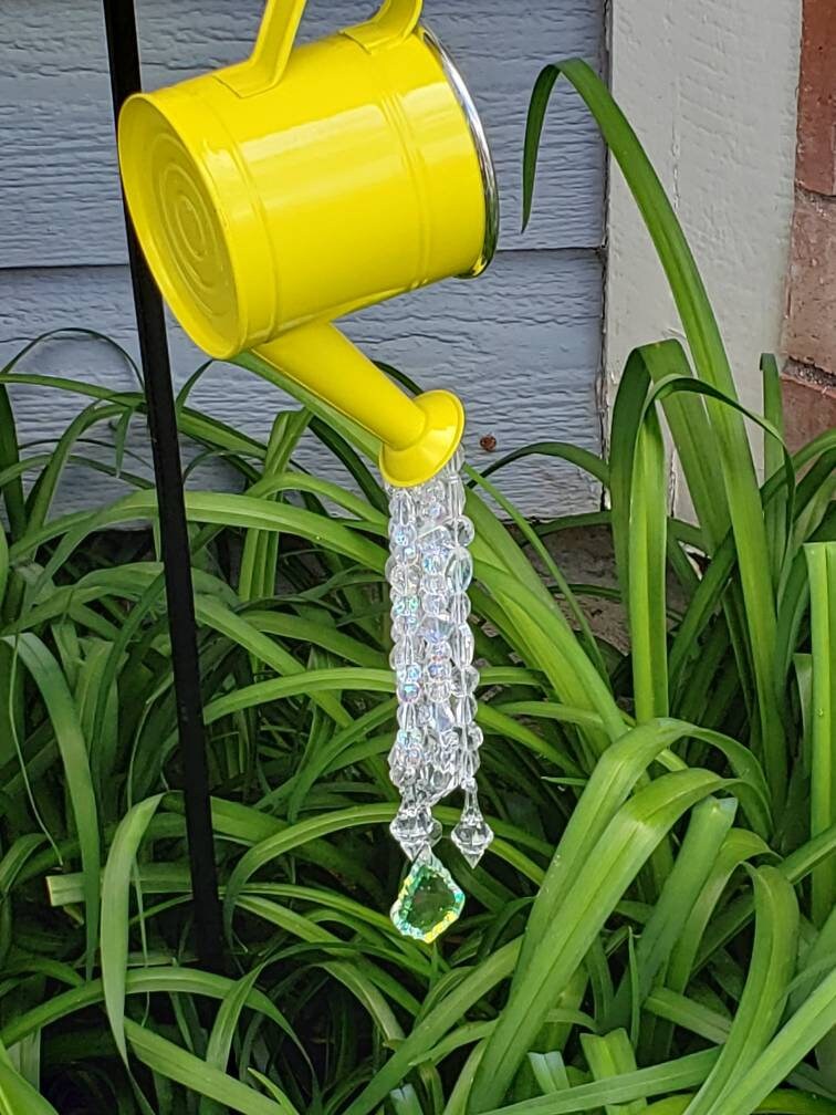 Watering can with Crystals Etsy