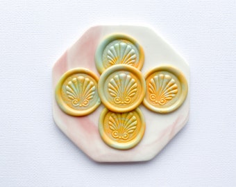 Self Adhesive Wax Seals "Tropical - Sea Shell" | Crafting Invitations Penpals Letter Writing Envelope