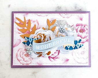 Layered and embellished greeting card with Envelope