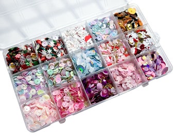 Sequin Mix Box - 15 MIXES! | Crafting Scrapbooking Embellishments Sequins