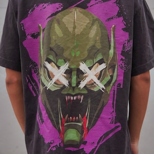 Green XX Goblin Rage (Spider-Man 2002 Sam Raimi) Vintage Oversized T-Shirt | Tobey Maguire | Green Goblin Shirt | Cosplay
