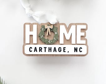 Personalized Home Ornament | Christmas Ornament | Modern Christmas Ornament