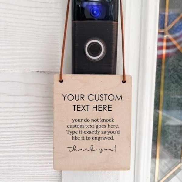 CUSTOM Please Do Not Knock or Ring Doorbell No Need to Get the Dogs Involved Sign | Door Sign | Do not Disturb