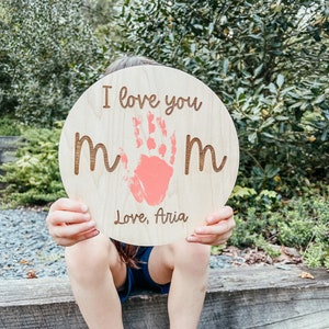 DIY I Love You Mom | Kid’s Handprint Craft | Mother’s Day Gift Craft | Paint + Brush NOT included
