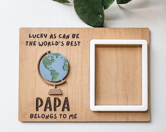 Lucky as can be Father’s Day Frame, Funny Picture Frame | Sentimental Gift | Gift For Dad | Happy Father’s Day | Picture Frame