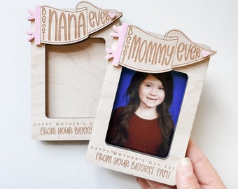Imán para marco de fotos "La mejor mamá del mundo" para el Día de la Madre / Marco de fotos personalizado / Regalo sentimental / Regalo para mamá / Feliz Día de la Madre / Marco de fotos /