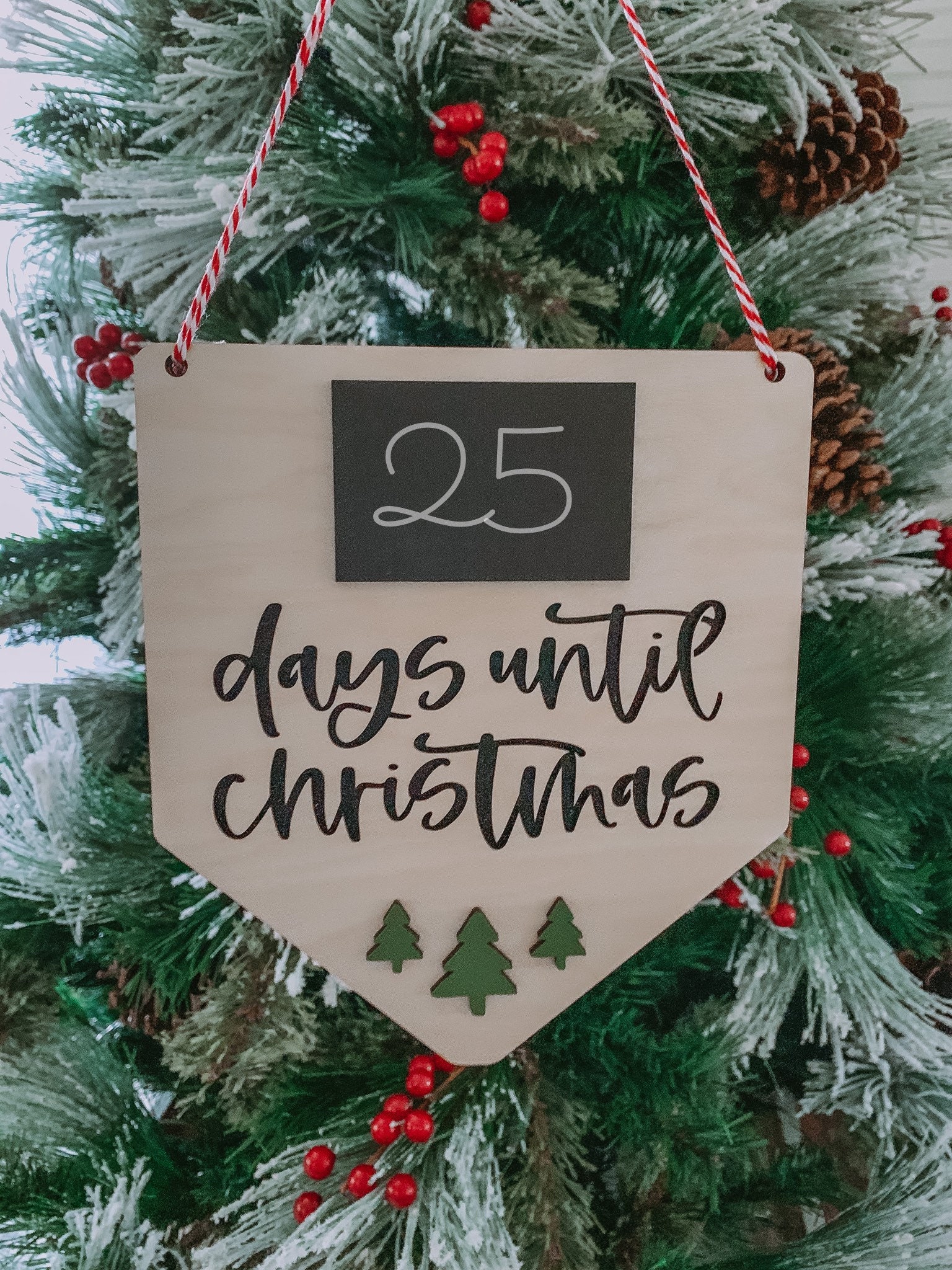 Countdown Bis Weihnachten 2022 Weihnachts Countdown Banner Tage bis Weihnachten Laser Cut Etsy