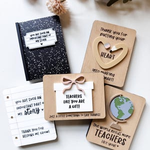 Titulaire de la carte-cadeau pour enseignants| Choisissez votre style | Idée cadeau | Porte-cartes coulissant | Semaine d'appréciation des enseignants | Meilleur professeur de tous les temps