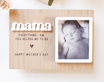 Everything I Am, You Helped Me To Be Mother's Day Gift Frame Magnet | Custom Picture Frame | Sentimental Gift | Gift For Mom | Mother's Day