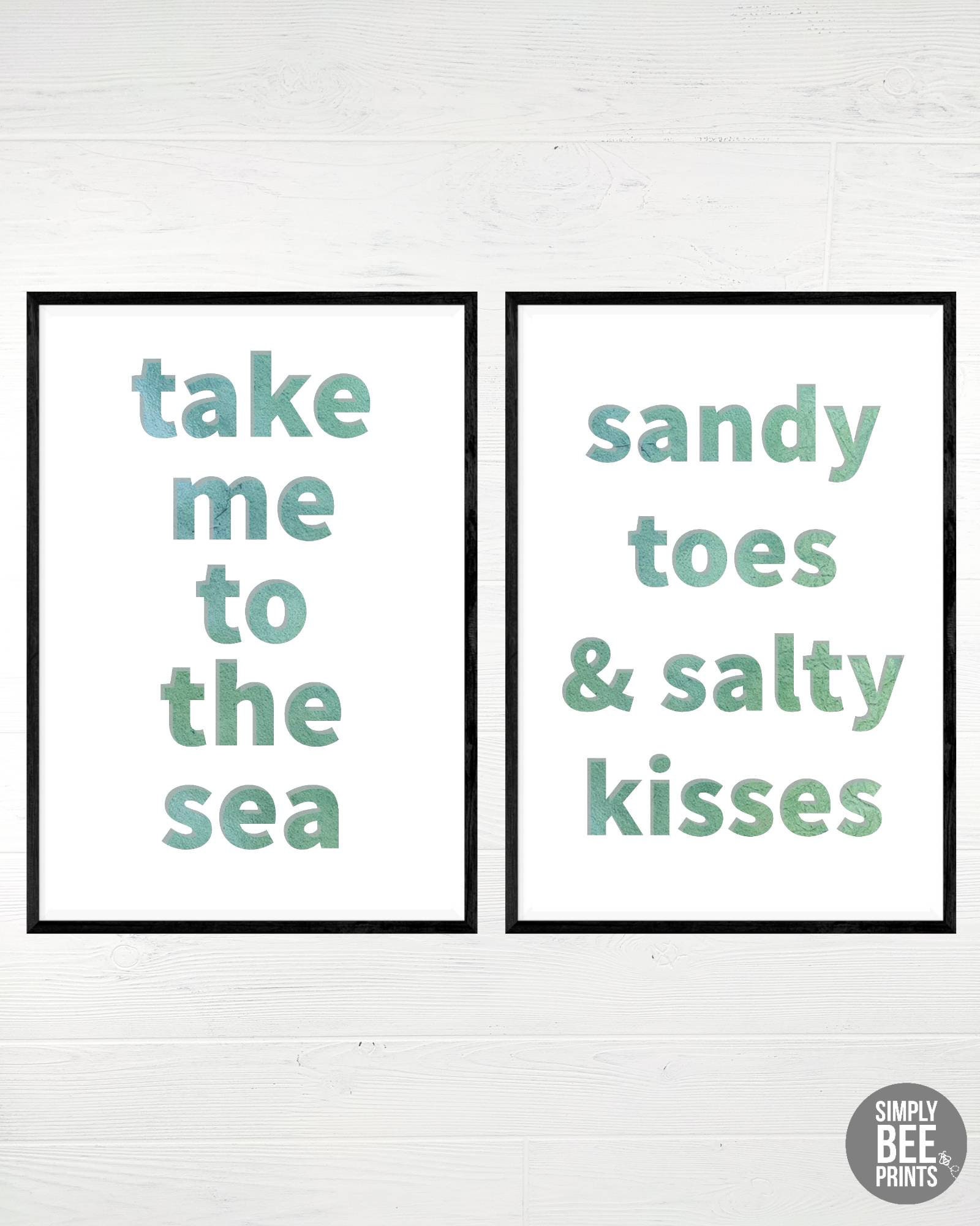 Beach Wall Decor Set, Beach Wall Art, Set of Summer Home Decor Prints